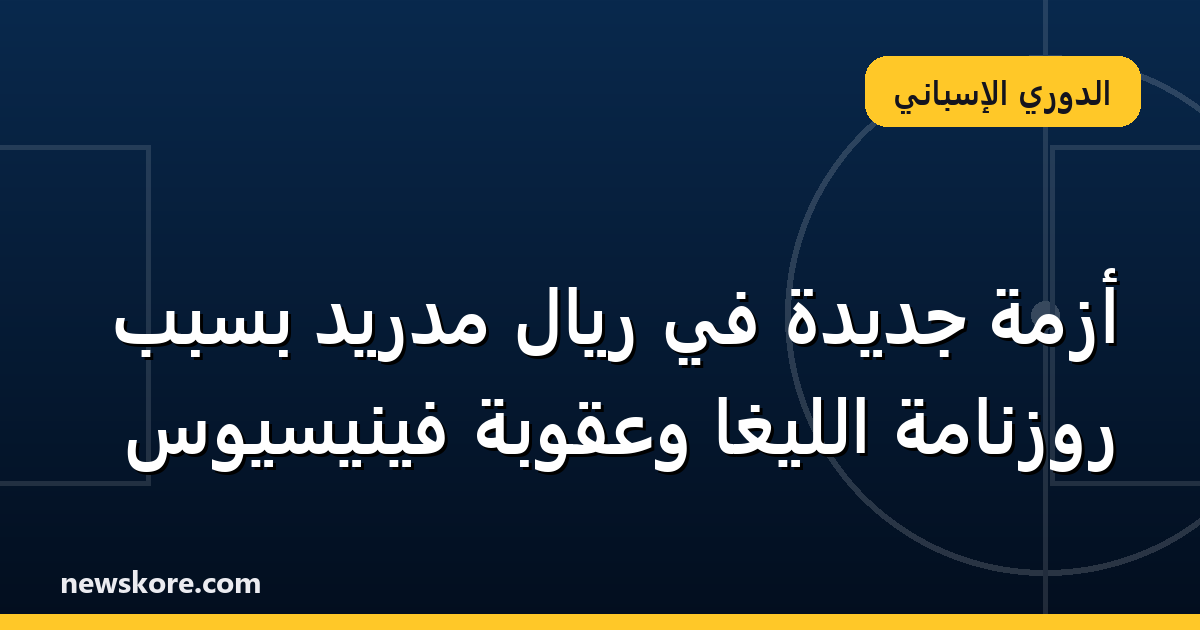 أزمة جديدة في ريال مدريد بسبب روزنامة الليغا وعقوبة فينيسيوس